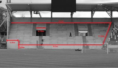 Abmessung Gästeblock Steigerwaldstadion Erfurt
