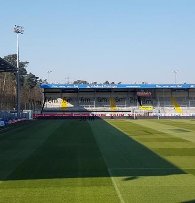 Abmessung Gästeblock BWT-Stadion am Hardtwald Sandhausen