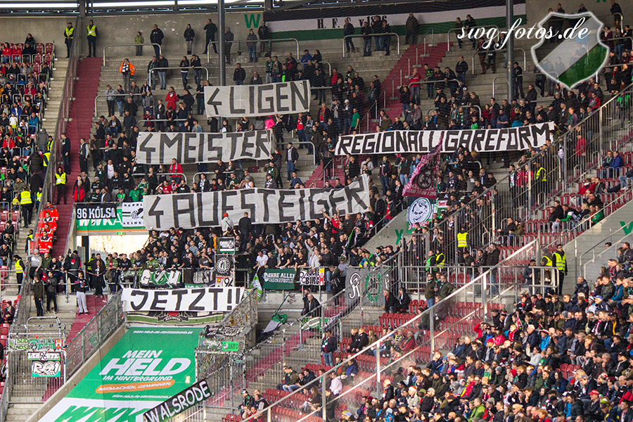„4 Ligen - 4 Meister - 4 Aufsteiger“ - Hannover 96 | Spruchband