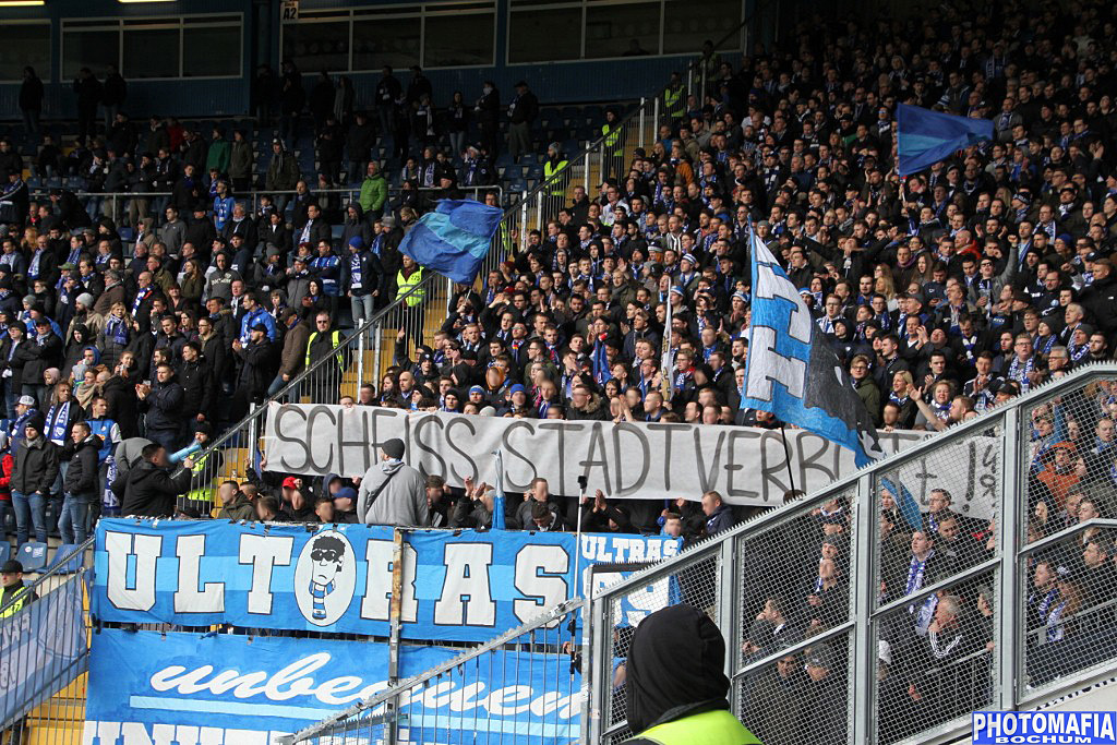 „Scheiss Stadtverbote!“ - VfL Bochum 1848 | Spruchband