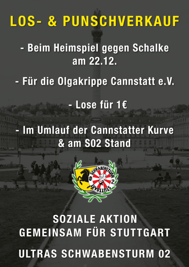 Lose und Punschberkauf für den guten Zweck! - VfB Stuttgart | Ankündigung