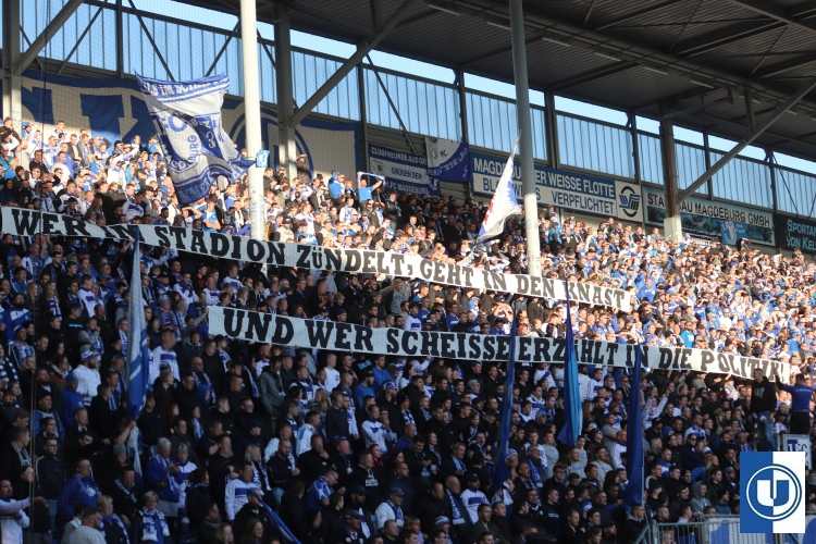 Magdeburg protestiert gegen Beuth - 1. FC Magdeburg | Spruchband - Bild 2