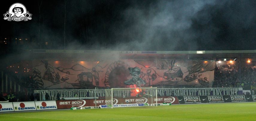 Erzgebirge Aue Choreo gegen Nürnberg - FC Erzgebirge Aue e.V. | Choreo