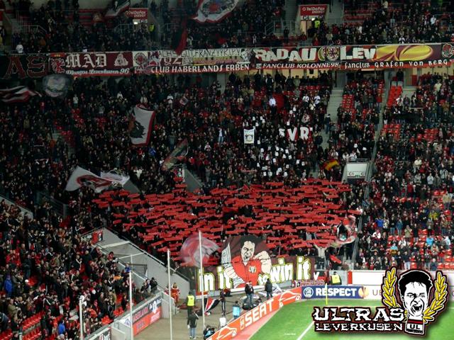 Leverkusen Choreo gegen Villareal