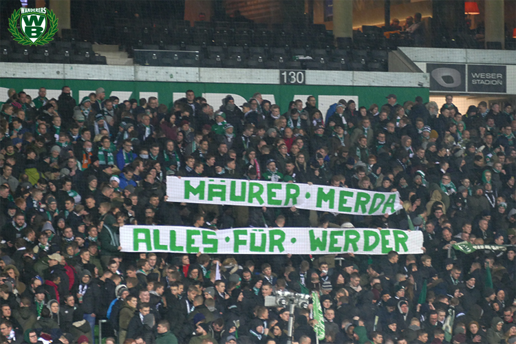 Werder-Fanszene mit Sprüchbändern gegen Mäurer! - Werder Bremen | Spruchband - Bild 1