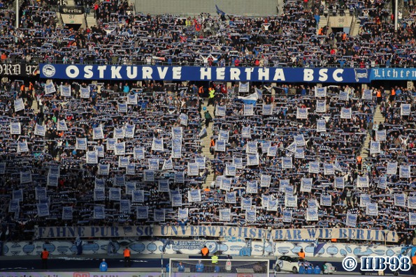 Hertha Choreo gegen Wolsburg