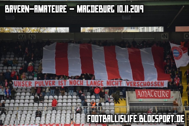 Choreo der Bayern Amateure gegen Magdeburg