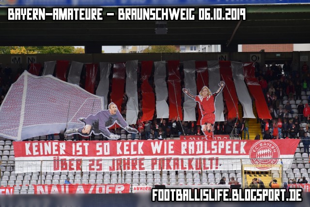 Choreo der Bayern Amateure gegen Braunschweig