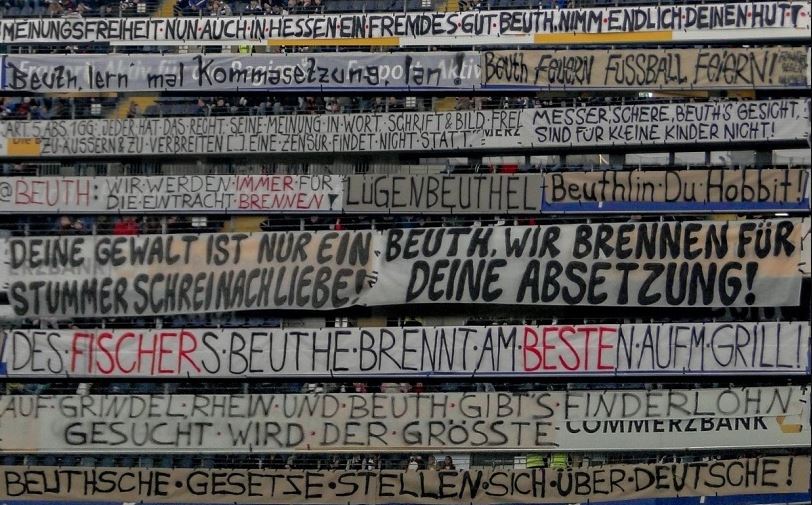Spruchbänder und Banner der Bundespolizei - Eintracht Frankfurt | Rückblick - Bild 3