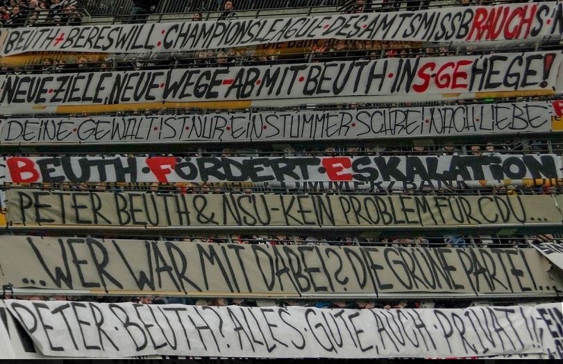 Spruchbänder und Banner der Bundespolizei - Eintracht Frankfurt | Rückblick - Bild 5