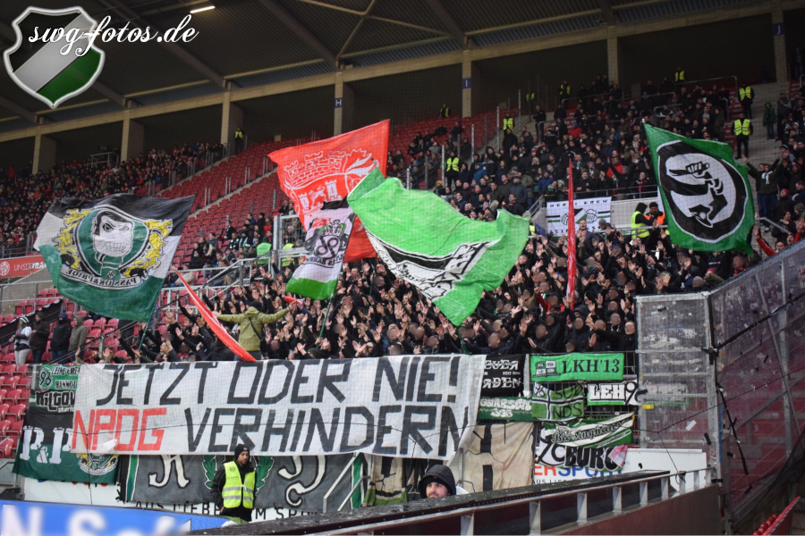 Osnabrück und Hannover mit Spruchbändern gegen das NPOG! - VfL Osnabrück vs. Hannover 96 | Spruchband - Bild 2