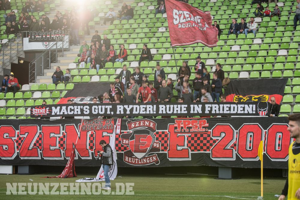 Reutlingen Fans trauern um Ryder | Spruchband