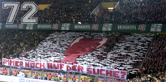 Bayern Choreo in Dortmund