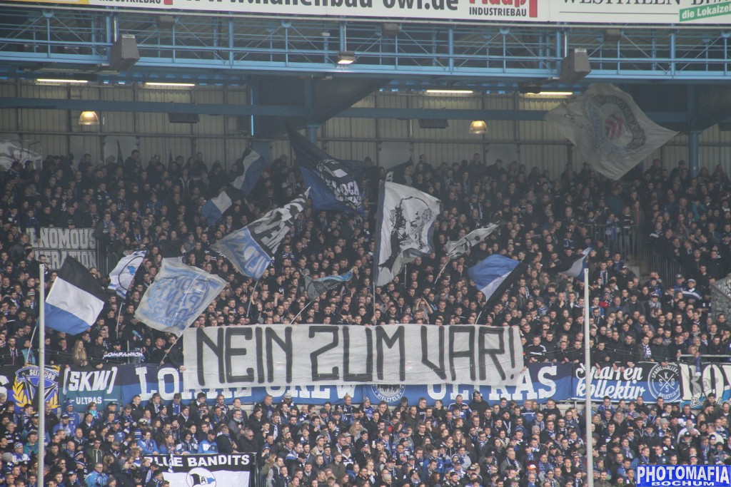 „Nein zum VAR!“ - Arminia Bielefeld | Spruchband