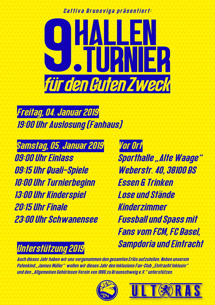 Cattiva Brunsviga veranstaltet Hallenturnier! - Eintracht Braunschweig | Ankündigung