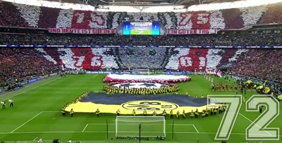 Bayern Choreo beim Champions League Finale gegen Dortmund 