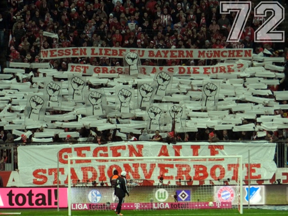 Bayern Choreo gegen Gladbach