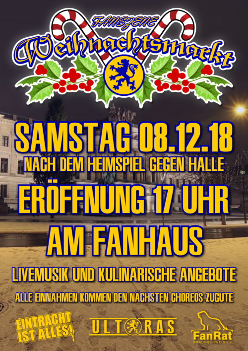 Fanszene Weihnachtsmarkt - Eintracht Braunschweig | Ankündigung