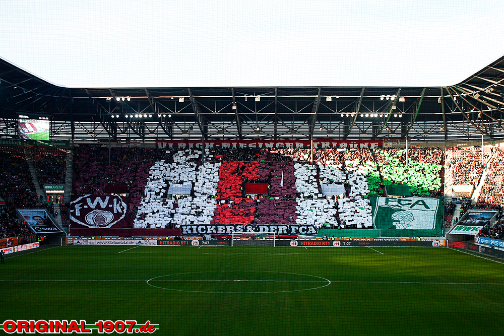 Freundschafts-Choreo von Augsburg und Würzburg! - FC Augsburg vs. FC Kickers Würzburg | Choreo - Bild 2