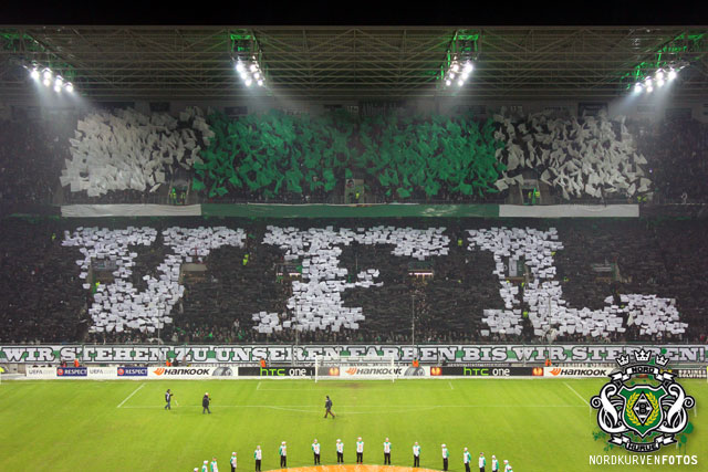 Gladbach Choreo gegen Lazio Rom