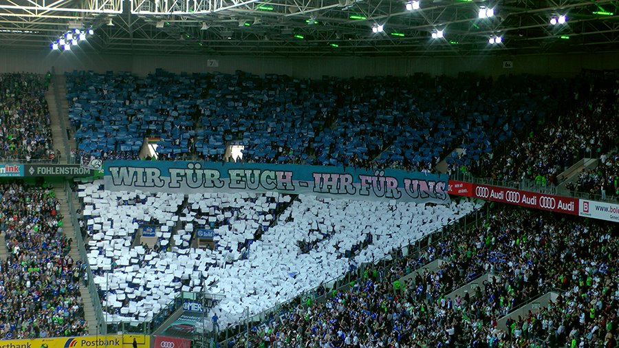 Schalke Choreo in Gladbach - FC Schalke 04 e.V. | Choreo