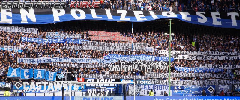 Hamburg-Aktion gegen das neue Polizeigesetz - Hamburger SV | Spruchband