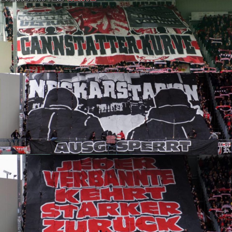 Dreiteilige Stuttgart Choreo in Fürth - VfB Stuttgart | Choreo