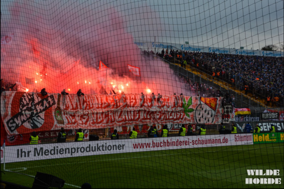 Pyroshow in Darmstadt - 1. FC Köln | Pyroshow - Bild 1