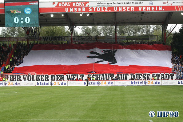 Hertha Choreo bei Union Berlin