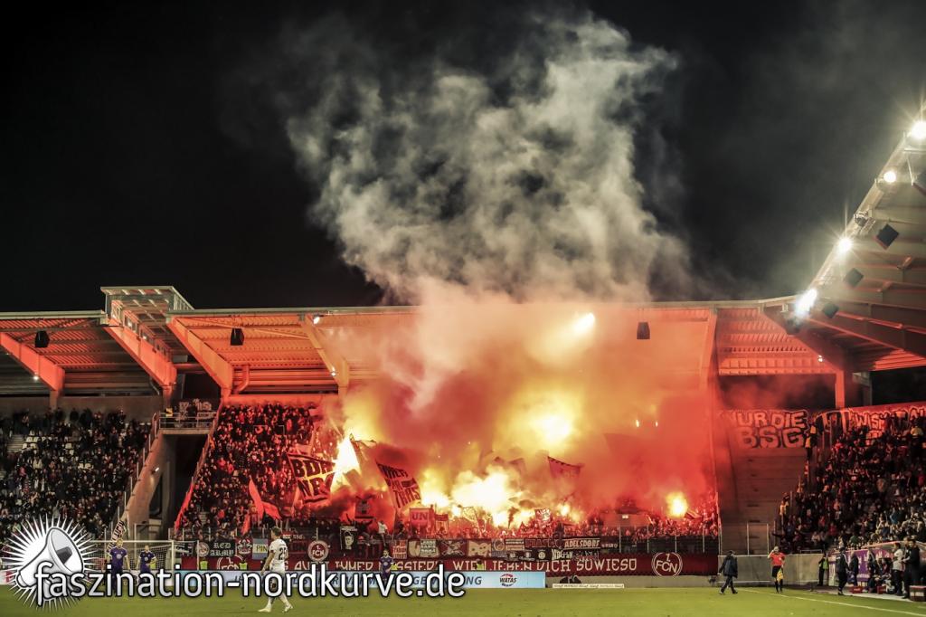 Nürnberg mit Pyroshow in Aue - 1. FC Nürnberg e.V. | Pyroshow