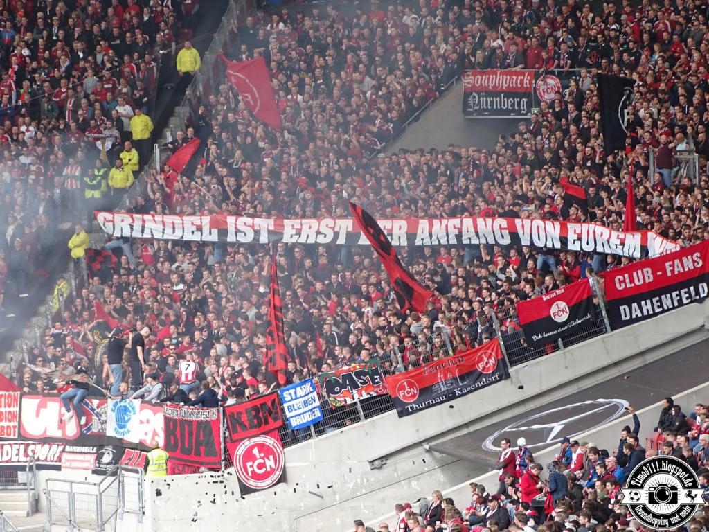Nürnberg mit Spruchbändern gegen Grindel und DFb! - 1. FC Nürnberg e.V. | Spruchband - Bild 1