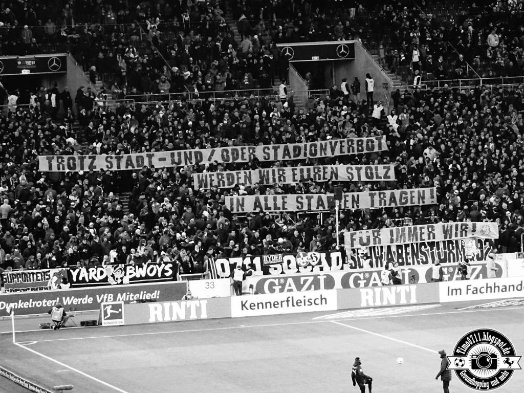 Gegen alle Stadt- und Stadionverbote! - Hertha BSC vs. VfB Stuttgart | Spruchband - Bild 2