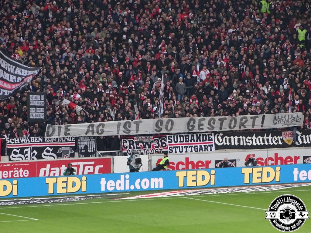Stuttgart Fanszene mit Kritik an der AG - VfB Stuttgart | Spruchband - Bild 2