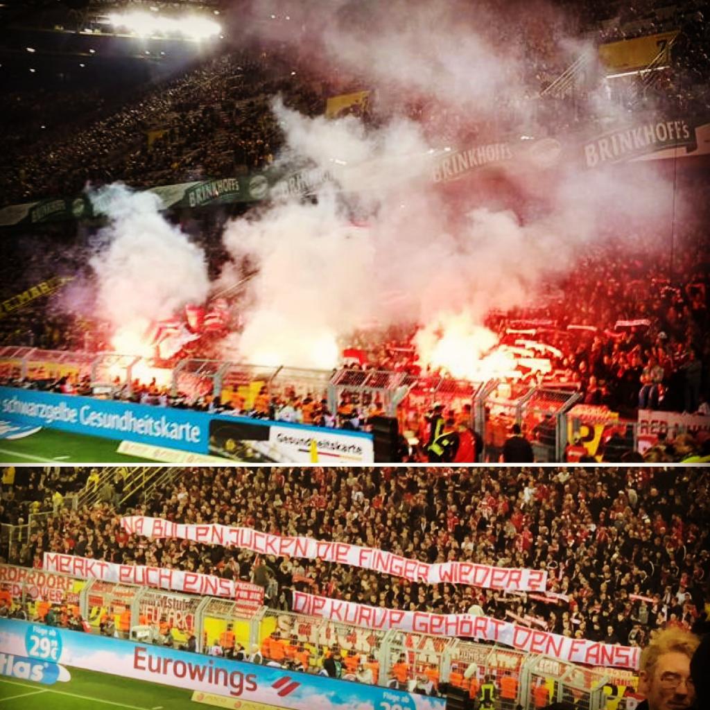 Provokation und Ansage an die Polizei NRW - Bayern München | Pyroshow