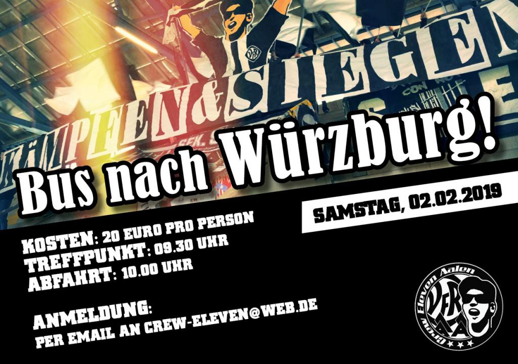 VfR Aalen Fanszene organisiert Bus nach Würzburg. - VfR Aalen | Ankündigung