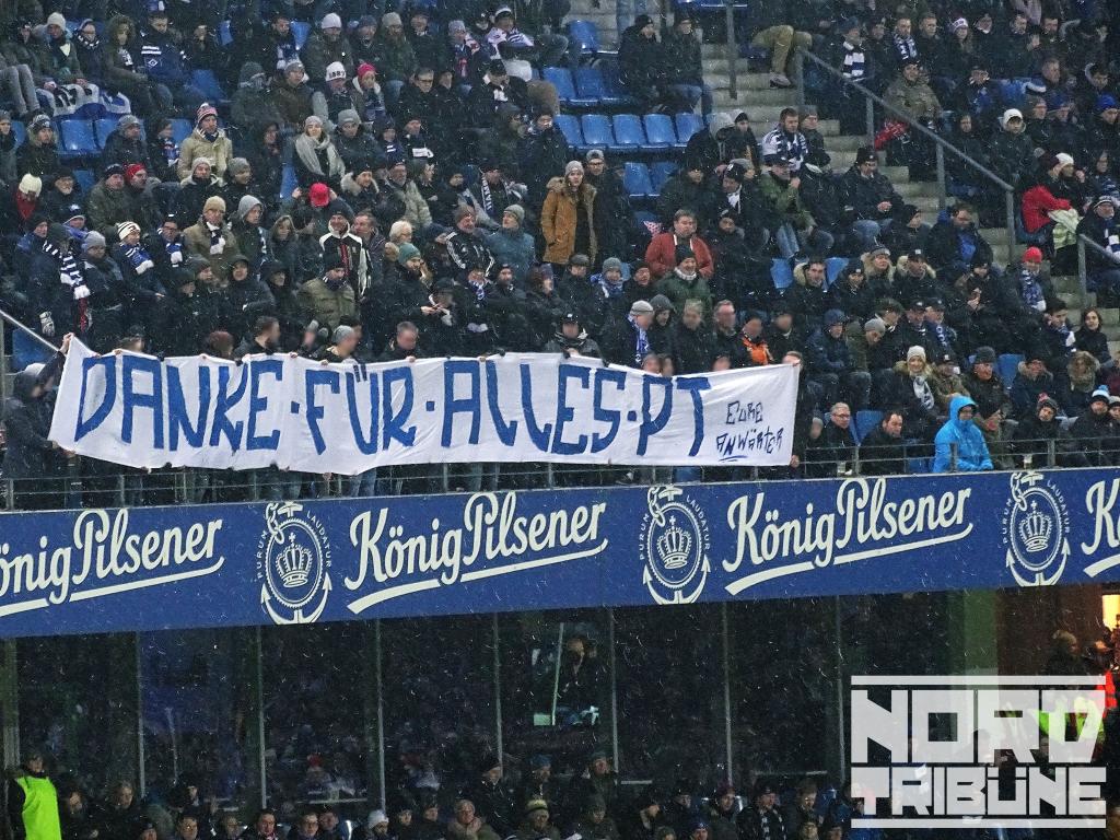 Danke für alles PT! - Hamburger SV | Spruchband