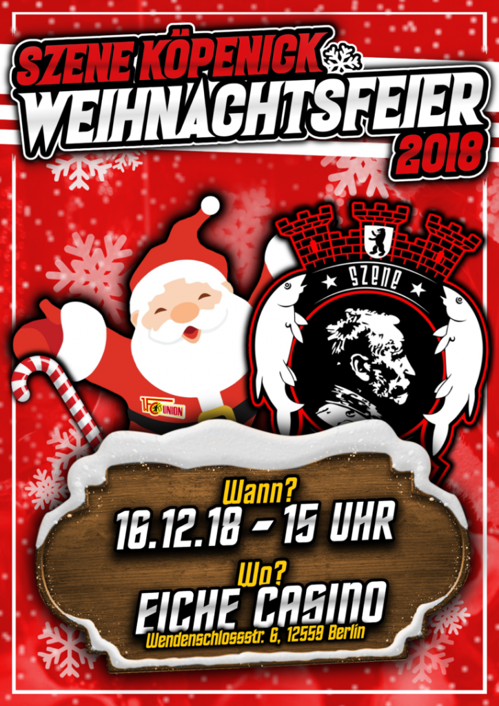 Szene Köpenick Weihnachtsfeier - 1. FC Union Berlin e.V. | Ankündigung