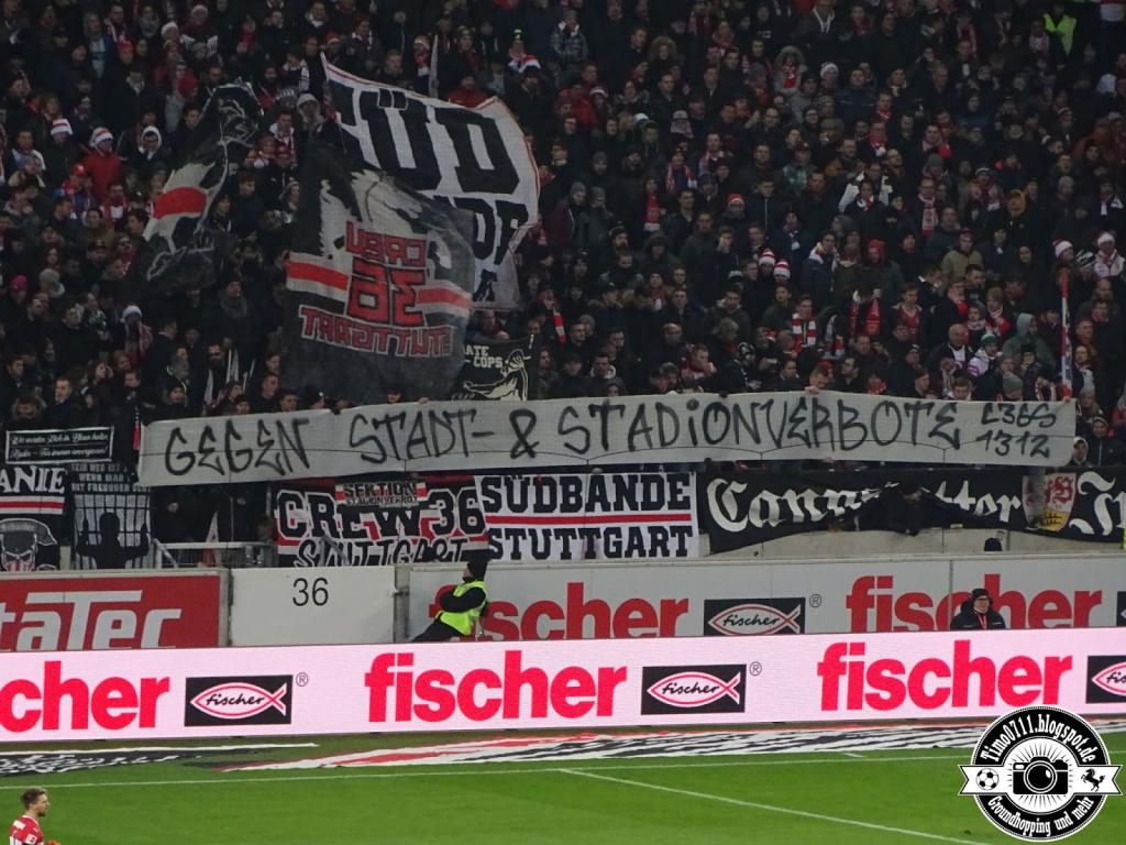 Gegen alle Stadt- und Stadionverbote! - Hertha BSC vs. VfB Stuttgart | Spruchband - Bild 4