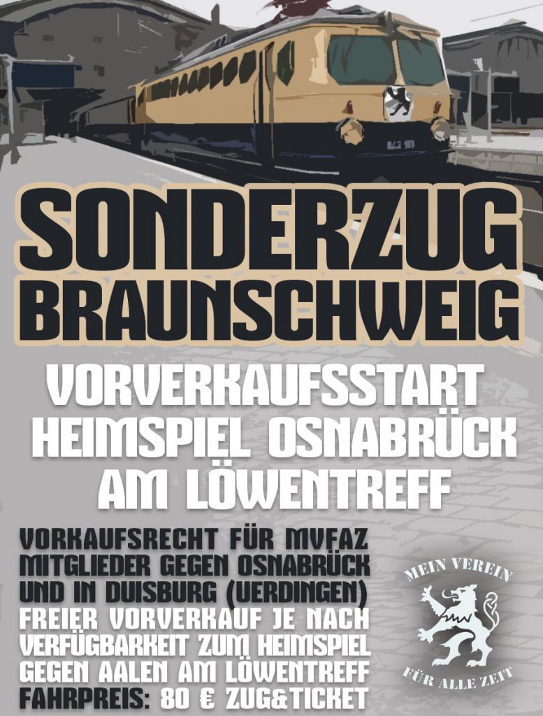 Sonderzug nach Braunschweig! - TSV 1860 München | Ankündigung