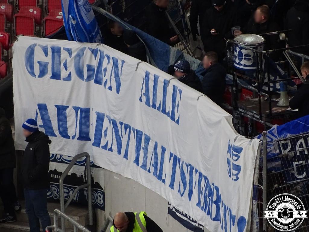 Gegen alle Stadt- und Stadionverbote! - Hertha BSC vs. VfB Stuttgart | Spruchband - Bild 5