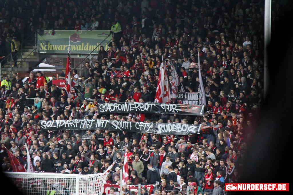 Freiburg fordert: Stadionverbot für RWE! - SC Freiburg e.V. | Spruchband