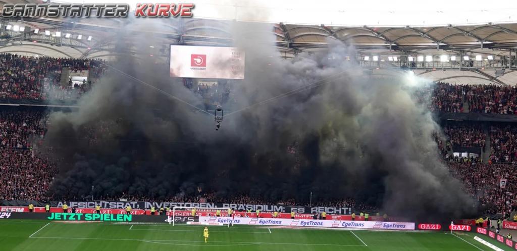 Stuttgart Protest gegen Heidenheim - VfB Stuttgart | Pyroshow