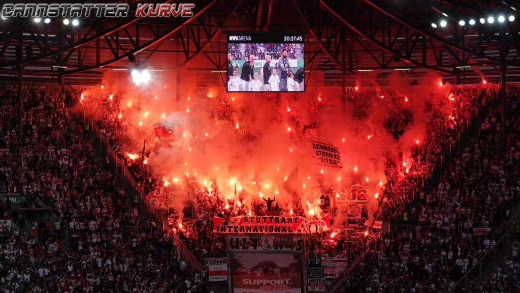 Stuttgart zündet in Augsburg - VfB Stuttgart | Pyroshow