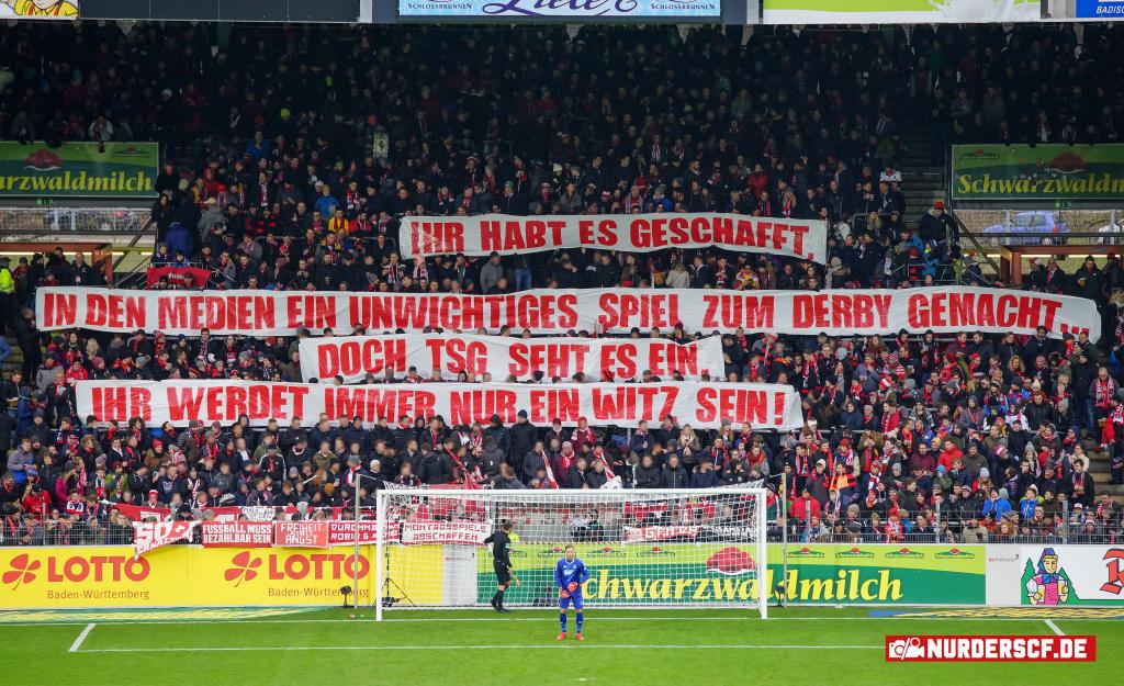 Freiburger Spruchband gegen Hoffenheim - SC Freiburg e.V. | Rückblick