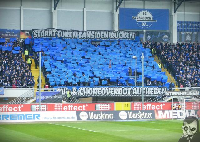 Paderborn mit Choreo gegen Dresden!