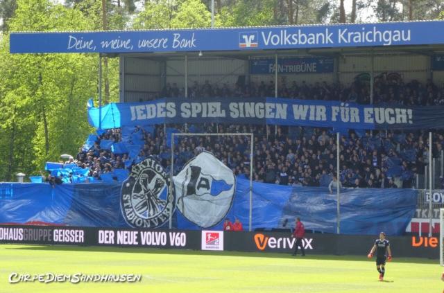 Bielefeld mit Choreo in Sandhausen!