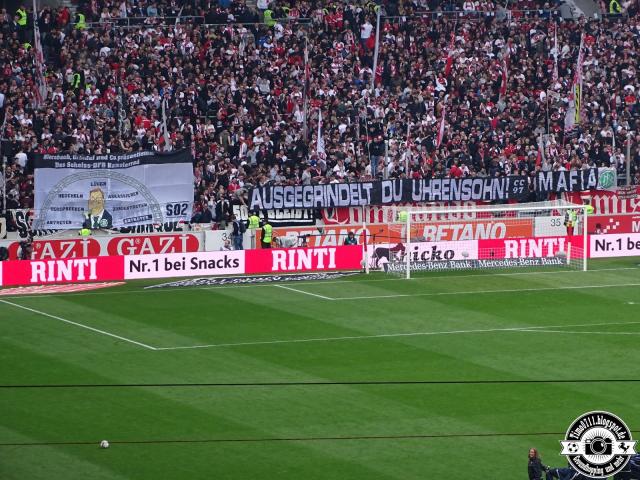 Stuttgart mit Spruchbändern gegen Grindel, DFB und Ausgliederung!