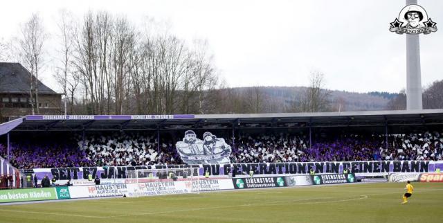 Erzgebirge Aue Choreo gegen Dresden