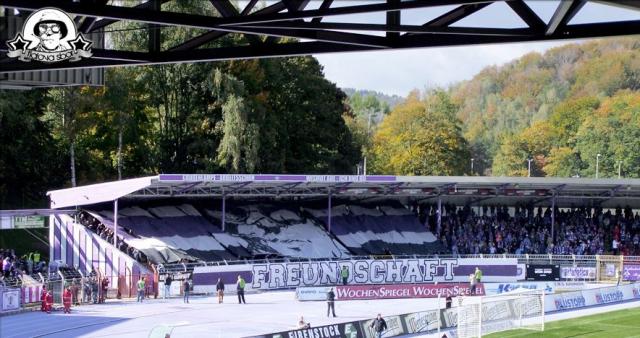 Erzgebirge Aue Choreo gegen Regensburg