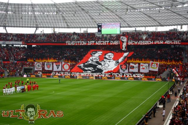 Leverkusen Choreo gegen Gladbach